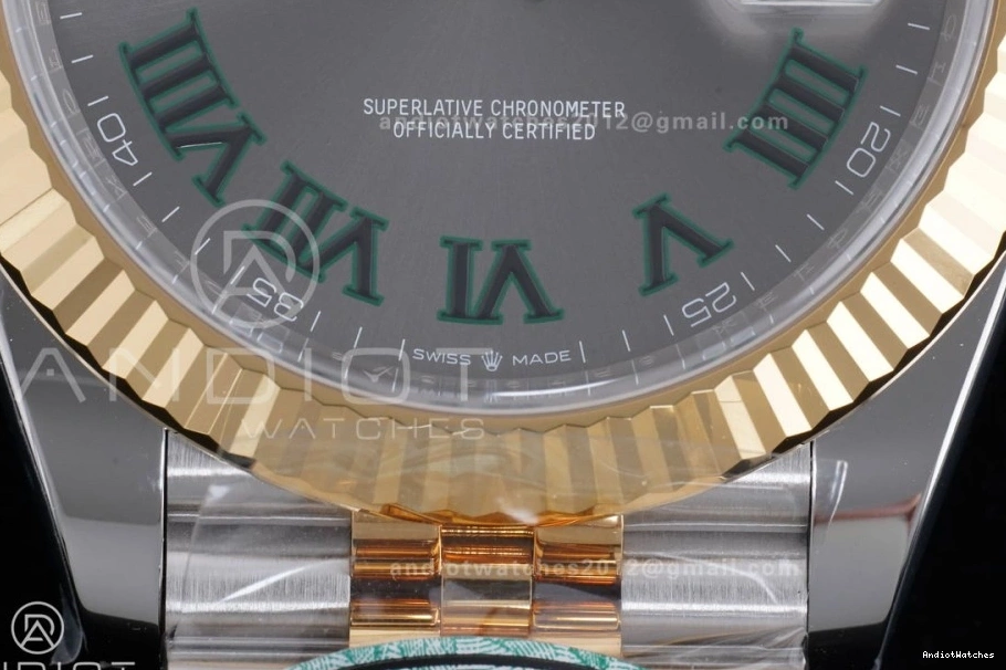 603 Edition YG (72 Roman Power Bracelet Green Reserve) Best Hours Dial Clean Jubilee Marker 126333 904L Gray on Steel 41 1:1 SH3235 SS Unique DateJust 0522